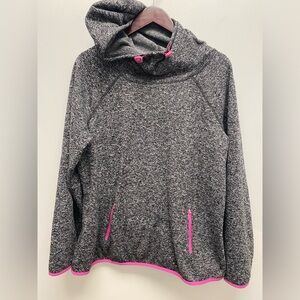 4 for $25 🍒 hyba Women's Gray and Pink Hooded Sweater Size XXL